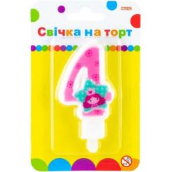 Свеча Maxi Princess "4" висотою 7,62 см Фото