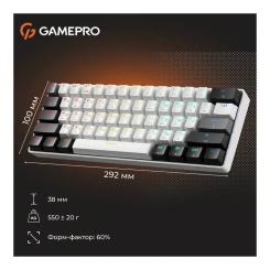 Клавиатура GamePro Genesis Infinity MK130BW Outemu Swithes USB White Фото 11