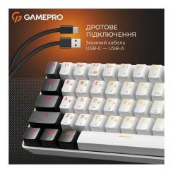 Клавиатура GamePro Genesis Infinity MK130BW Outemu Swithes USB White Фото 4