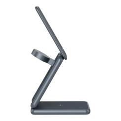 Зарядное устройство Canyon Foldable wireless charger 15W 3in1 Metal Фото 1