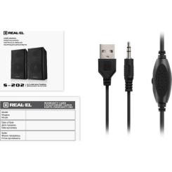 Акустическая система REAL-EL S-202 USB Black Фото 7