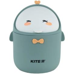 Корзина для бумаг Kite Настільний контейнер для сміття, сіро-зелений Фото