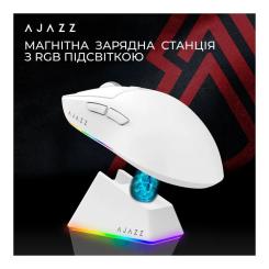 Мышка Ajazz AJ139 V2 MC Wireless/Bluetooth/USB White Фото 5
