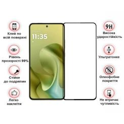 Стекло защитное BeCover Motorola Moto G86 Black Фото 2