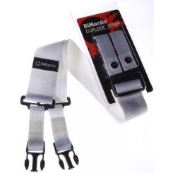 Ремень для гитары DiMarzio 2 Inch Nylon ClipLock White Фото 2