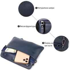 Сумка Canpellini З натуральної шкіри Синя Фото 3