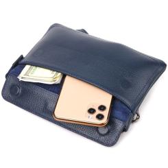 Сумка Canpellini З натуральної шкіри Синя Фото 7