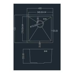 Мойка кухонная GRANADO Under top mini STEEL S304 Фото 6