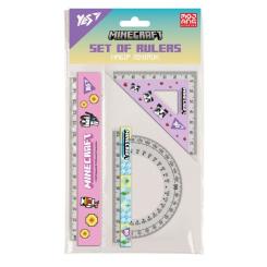 Линейка Yes набор Minecraft.Spring, линейка 15 см (3 предмета) Фото