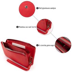 Кошелек ST Leather Красный Фото 3