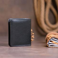 Кошелек ST Leather На кнопці Чорний Фото 9