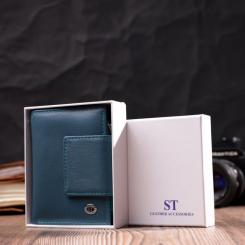Кошелек ST Leather Из натуральной кожи Бирюзовый Фото 10