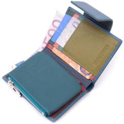 Кошелек ST Leather Из натуральной кожи Бирюзовый Фото 6