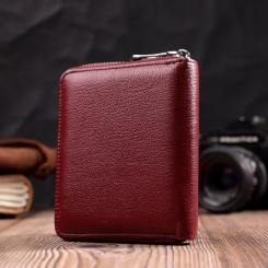 Кошелек ST Leather Из натуральной кожи Бордовый Фото 9