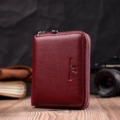 Кошелек ST Leather Из натуральной кожи Бордовый Фото 8