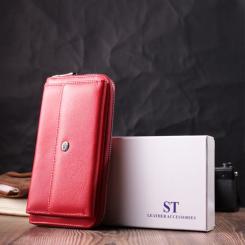 Кошелек ST Leather Из натуральной кожи Красный Фото 9