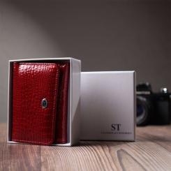 Кошелек ST Leather Из натуральной кожи Красный Фото 11