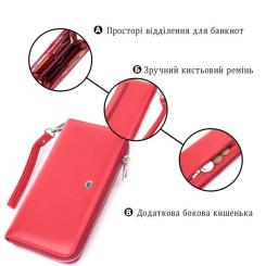 Кошелек ST Leather Из натуральной кожи Красный Фото 3