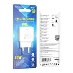 Зарядное устройство BOROFONE BA71A USB-C PD20W white Фото 2