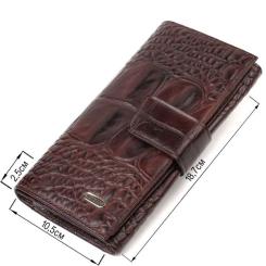 Портмоне Canpellini Из натуральной кожи Коричневое Фото 2