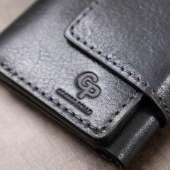 Портмоне Grande Pelle Кожаное Синее Фото 9