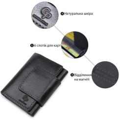 Портмоне Grande Pelle Кожаное Синее Фото 3