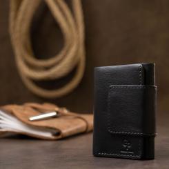 Портмоне Grande Pelle Кожаное Синее Фото 7