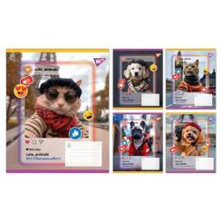 Тетрадь Yes Cute animals А5 18 аркушів лінія Фото