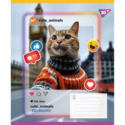 Тетрадь Yes Cute animals А5 18 аркушів лінія Фото 3