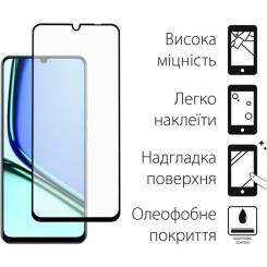 Стекло защитное Dengos Full Glue Realme Note 60 Black Фото 1