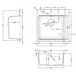 Мойка кухонная Elleci TIME 102 on top nero 40 Фото 1