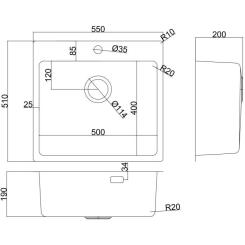 Мойка кухонная Interline ELEGANT Sateen PR Фото 4