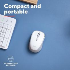 Мышка Trust Yvi+ Silent Wireless White Фото 8