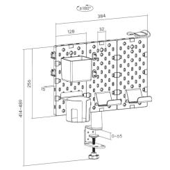 Органайзер для стола OfficePro 3-piece desk mounted rotating pegboard Фото 5