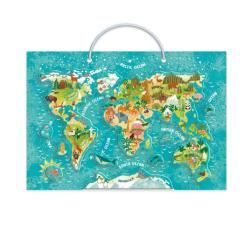 Обучающий набор DoDo Магнітна мапа світу тварини Фото 2