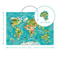 Обучающий набор DoDo Магнітна мапа світу тварини Фото 5