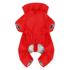 Дождевик для животных WAUDOG Clothes водонепроницаемый M45 красный Фото 1