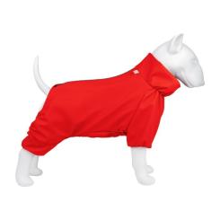 Дождевик для животных WAUDOG Clothes водонепроницаемый M45 красный Фото 2