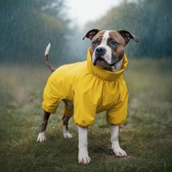 Дождевик для животных WAUDOG Clothes водонепроницаемый S32 желтый Фото 3
