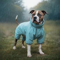 Дождевик для животных WAUDOG Clothes водонепроницаемый XS25 голубой Фото 3