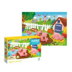 Пазл DoDo Поросята возле пруда, 30 элементов Фото 1