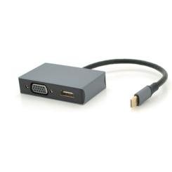 Концентратор Voltronic USB-C 2-in-1 HDMI + VGA 0.23m silver Фото 1