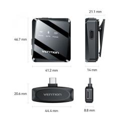 Микрофон Vention USB-C 2-Pack Wireless Lavalier Black Фото 4
