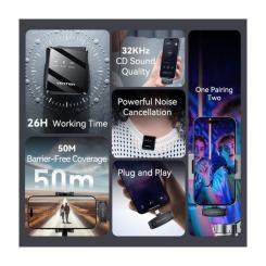 Микрофон Vention USB-C 2-Pack Wireless Lavalier Black Фото 6