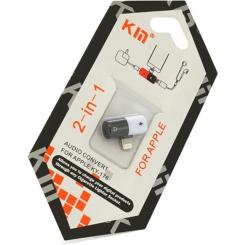 Переходник Kin Lightning M to 2xLightning F white-black Фото