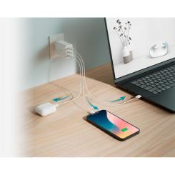 Зарядное устройство D-Link 2xUSB-C + 1xUSB-A 65W GaN white Фото 9