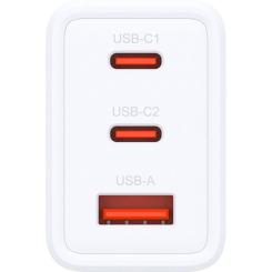 Зарядное устройство D-Link 2xUSB-C + 1xUSB-A 65W GaN white Фото 1