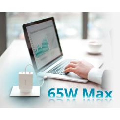 Зарядное устройство D-Link 2xUSB-C + 1xUSB-A 65W GaN white Фото 8