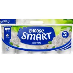 Туалетная бумага Smart Tissue Essential 3 слоя 10 рулонов Фото