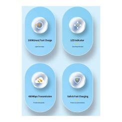 Дата кабель Essager USB-C to USB-C 3.0m 100W black Фото 9